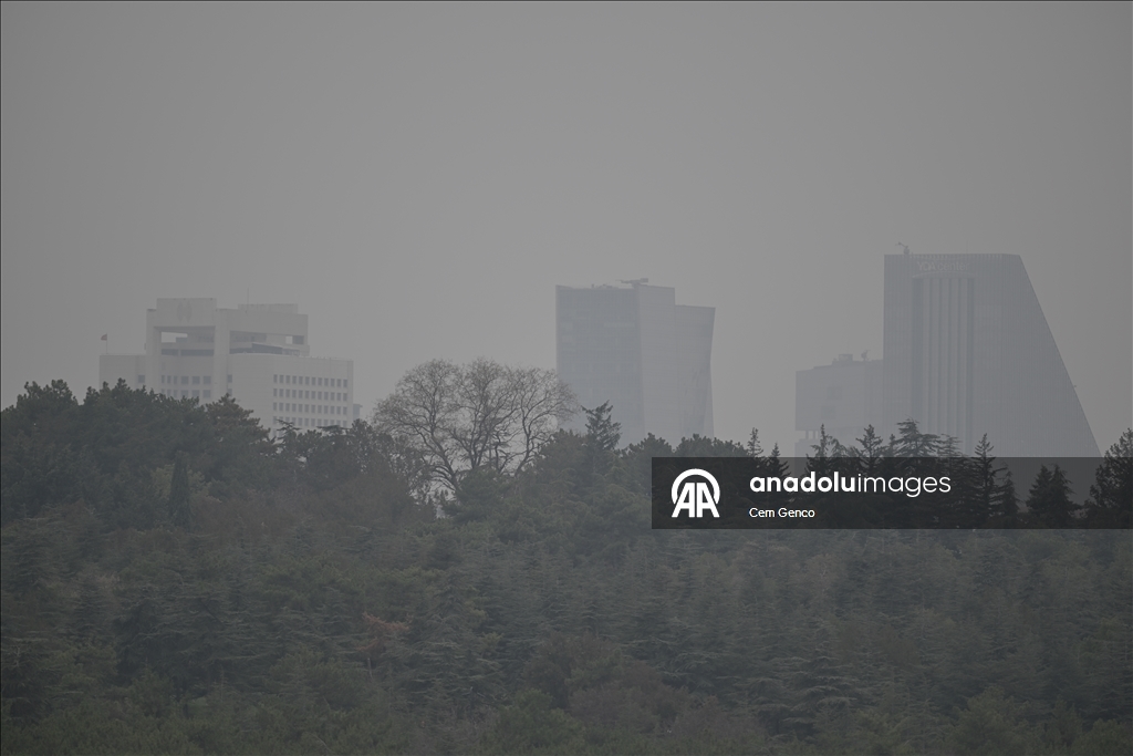 Ankara'da puslu hava