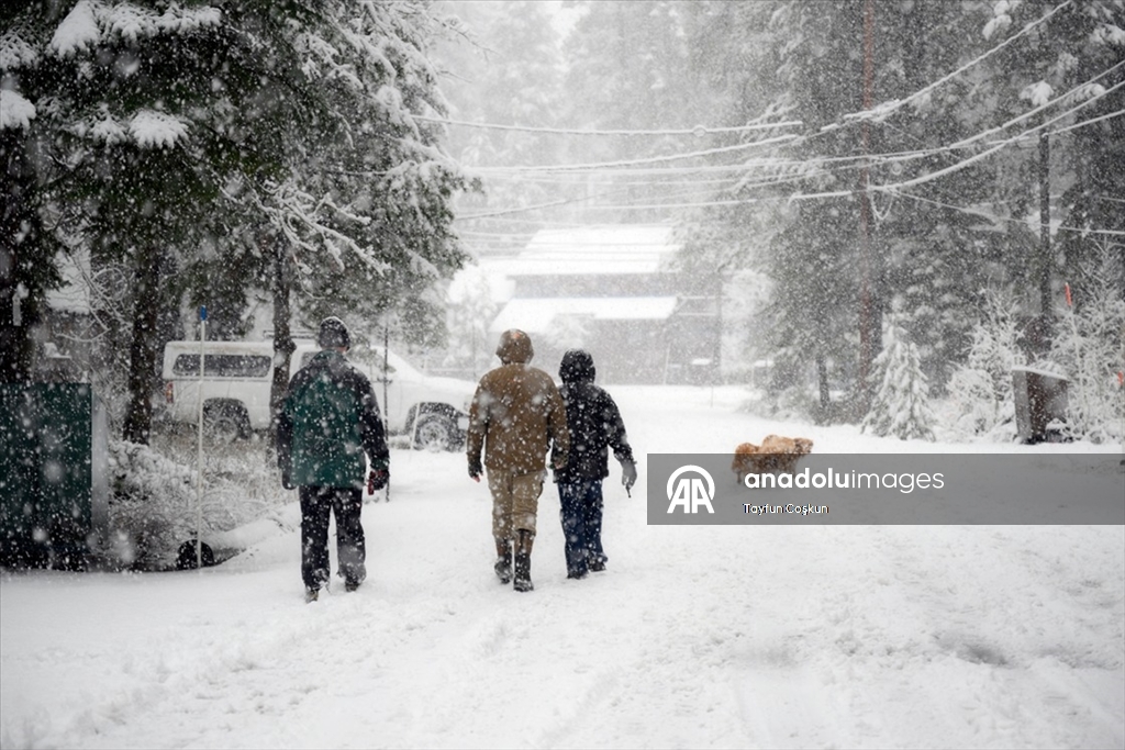 California'da kar yağışı etkili oldu