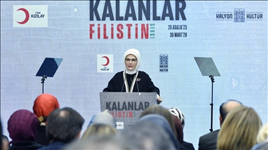 Emine Erdoğan, "Kalanlar" Filistin Sergisi'nin açılışında konuştu