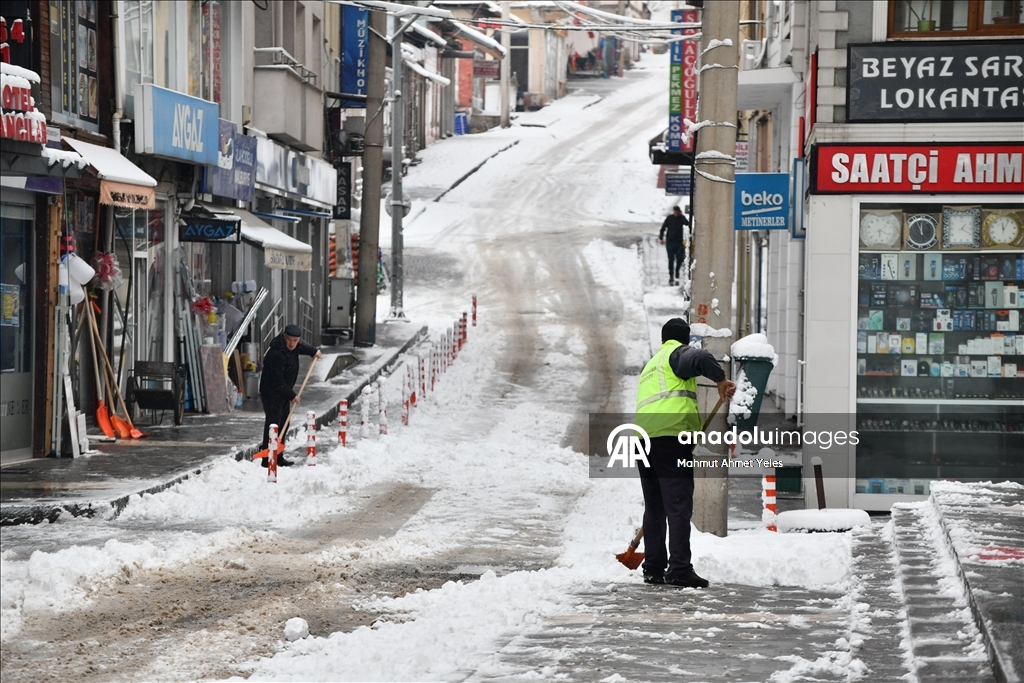 Giresun'da kar yağışı 