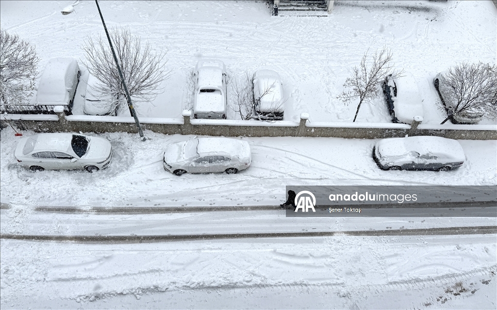 Bitlis'te kar yağışı etkili oldu