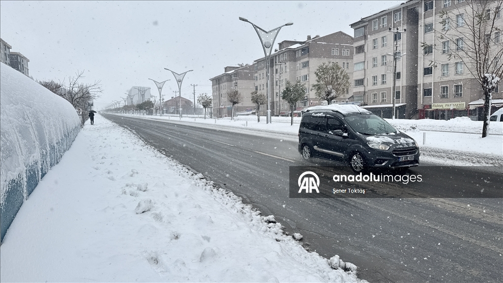 Bitlis'te kar yağışı etkili oldu