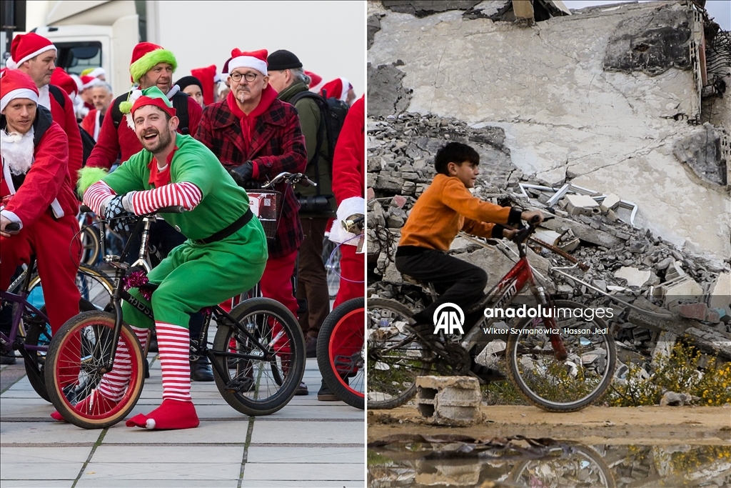 AA'nın 2025 kareleri, Batı'nın gündemi ile Gazze'nin acılarını gözler önüne seriyor