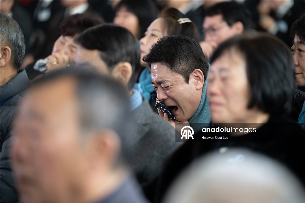 В Южной Корее почтили память авиакатастрофы рейса Jeju Air