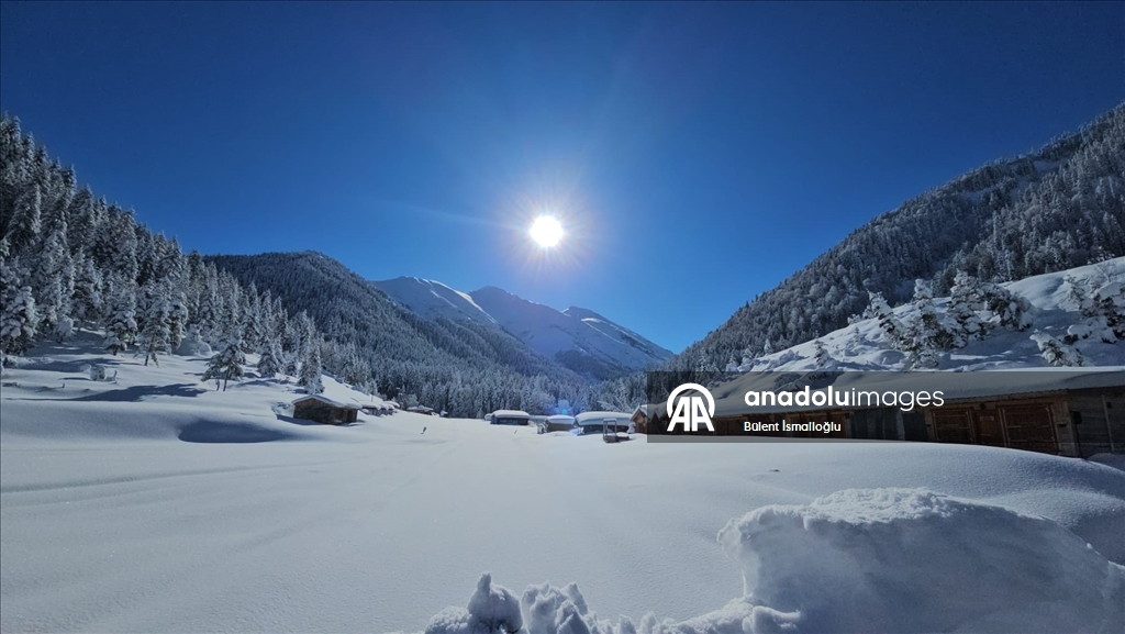 Rize'de kar yağışı