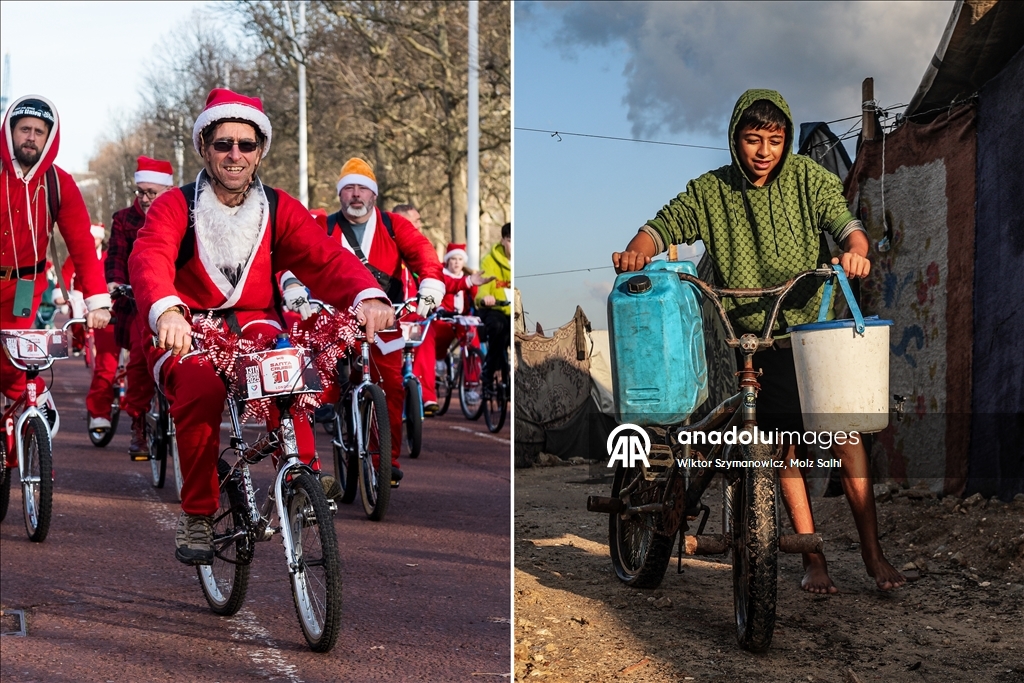 AA'nın 2025 kareleri, Batı'nın gündemi ile Gazze'nin acılarını gözler önüne seriyor