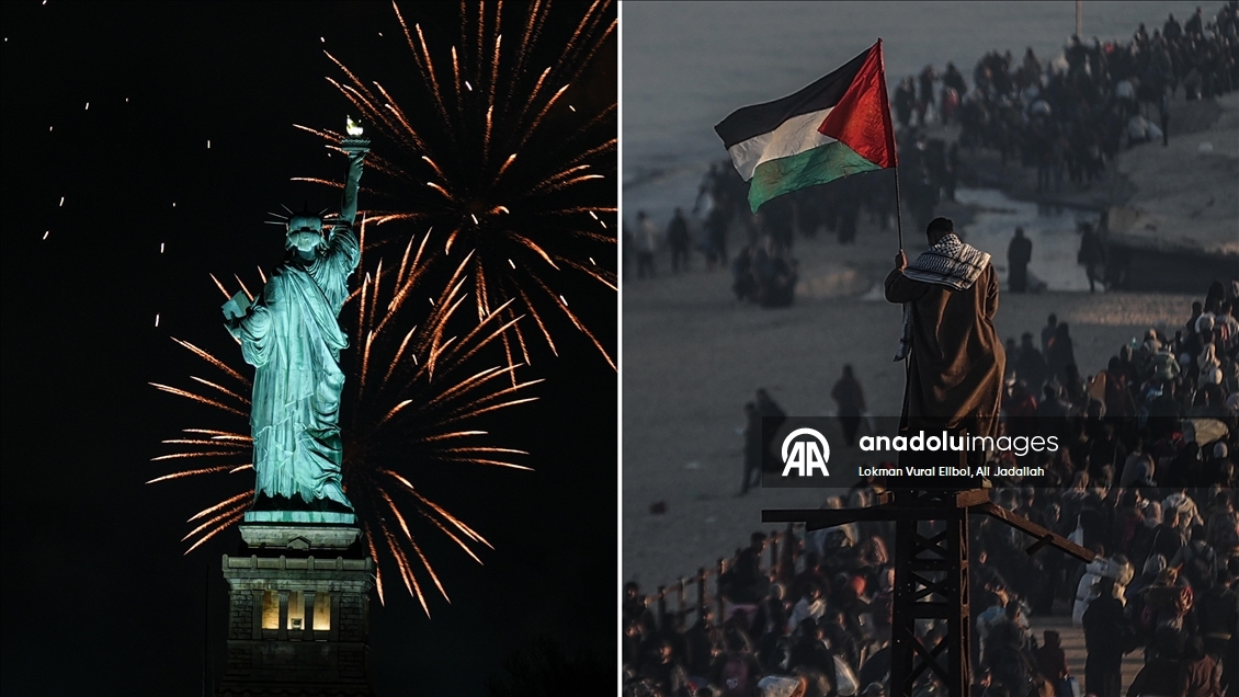 AA'nın 2025 kareleri, Batı'nın gündemi ile Gazze'nin acılarını gözler önüne seriyor