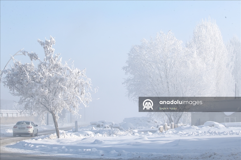 Muş'ta kar ve soğuk hava etkili oldu