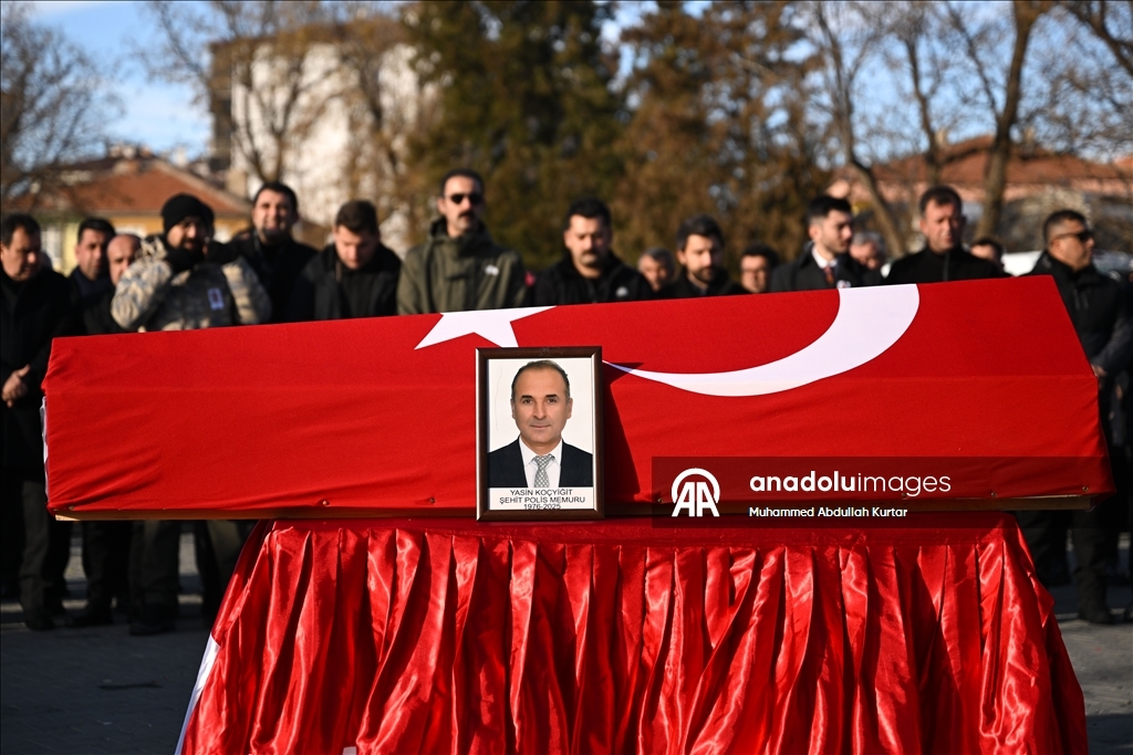 Şehit Polis Memuru Yasin Koçyiğit, Ankara'da son yolculuğuna uğurlandı