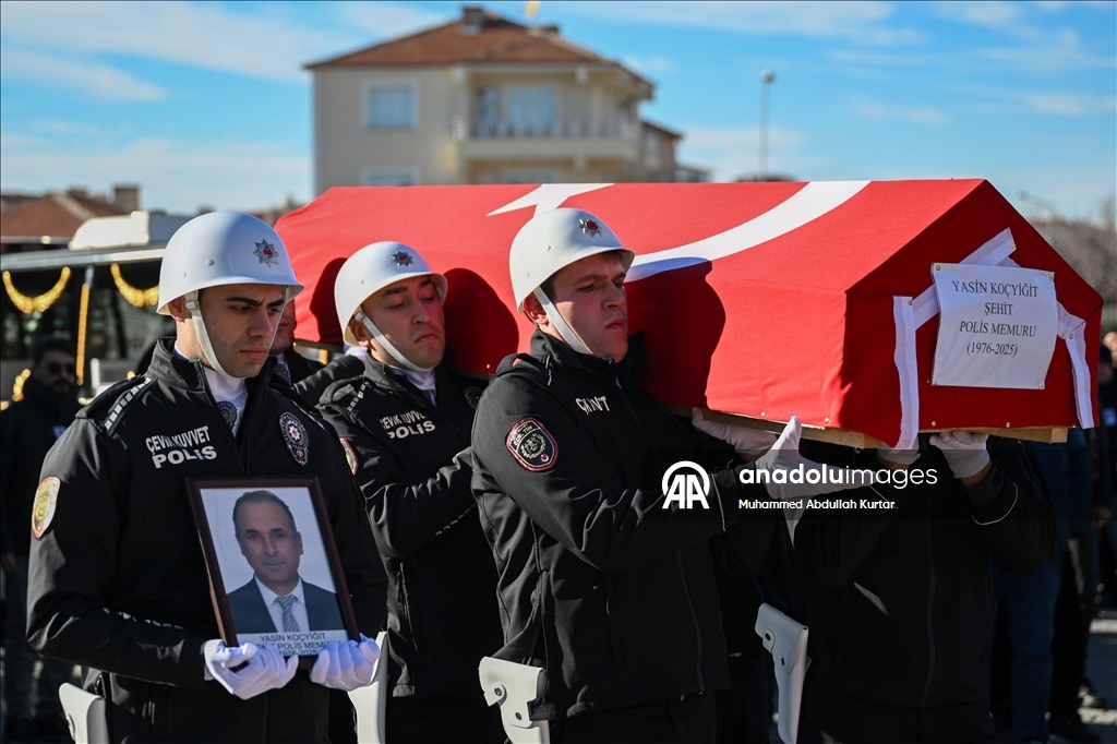 Şehit Polis Memuru Yasin Koçyiğit, Ankara'da son yolculuğuna uğurlandı