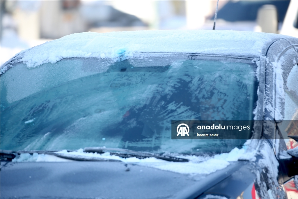 Muş'ta kar ve soğuk hava etkili oldu