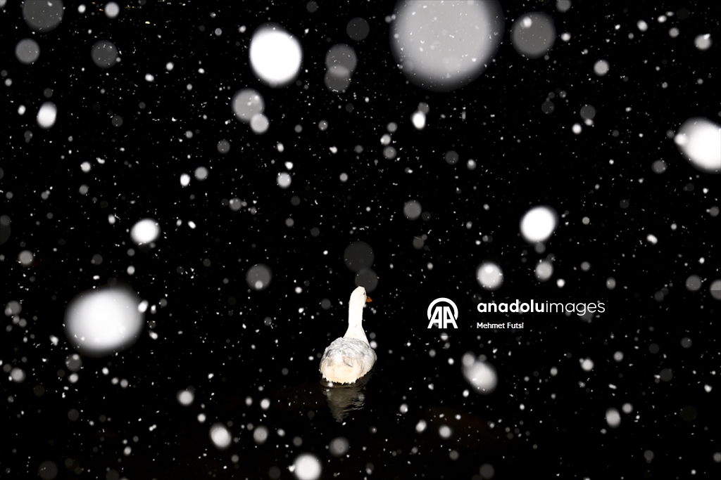 Ankara'nın yüksek kesimlerinde kar yağışı etkili oldu