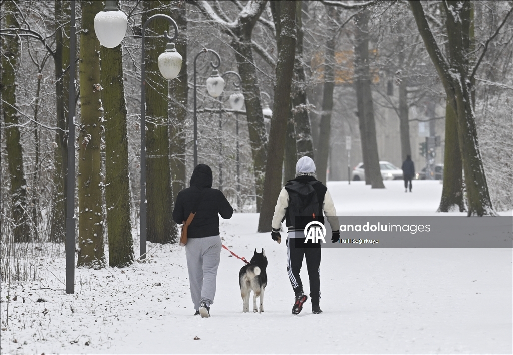 Berlin'de kar yağışı etkili oldu
