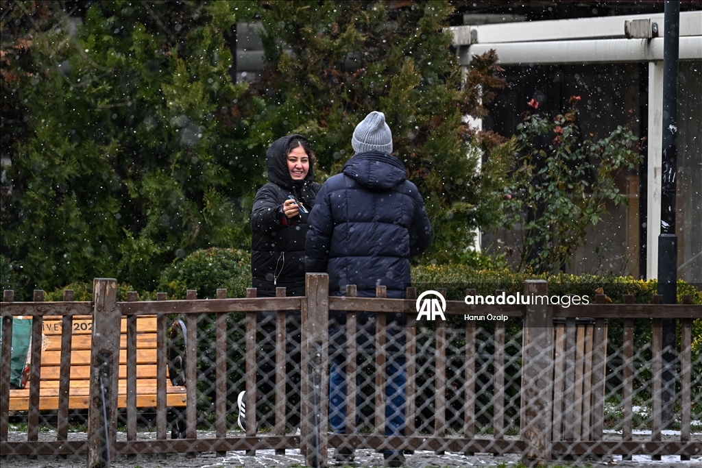 Ankara'da kar yağışı