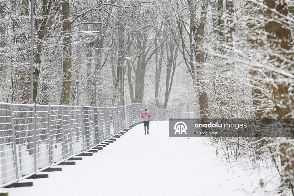 Berlin'de kar yağışı etkili oldu