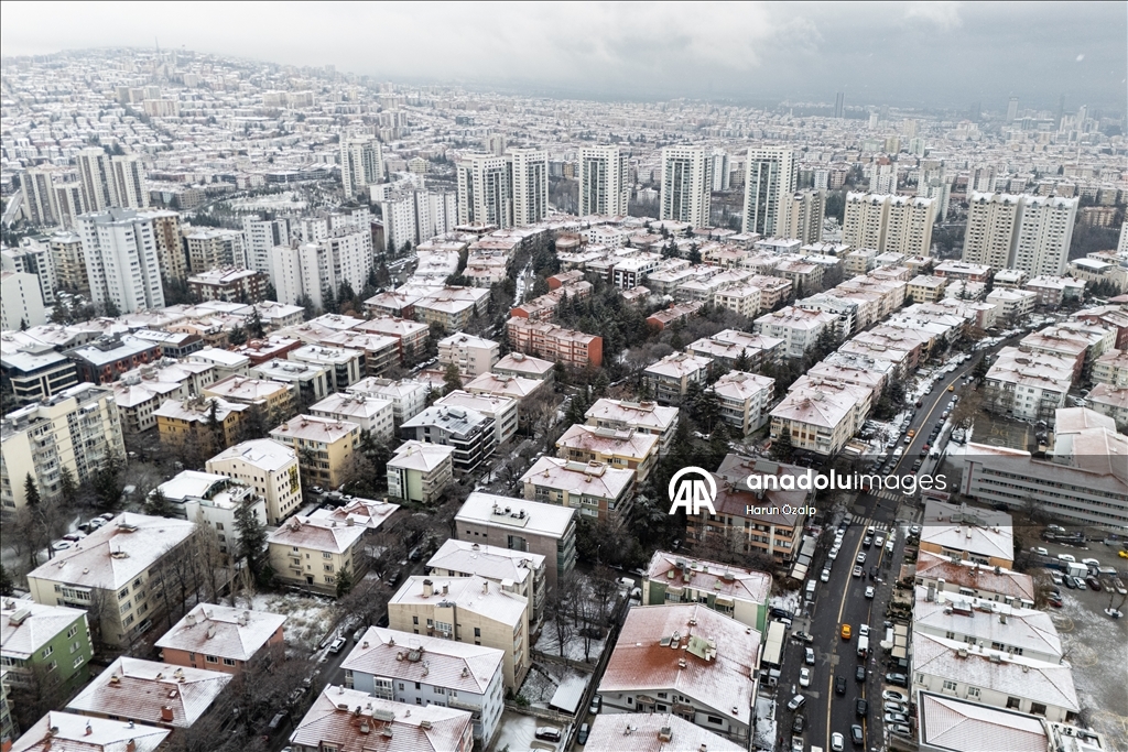 Ankara'da kar yağışı