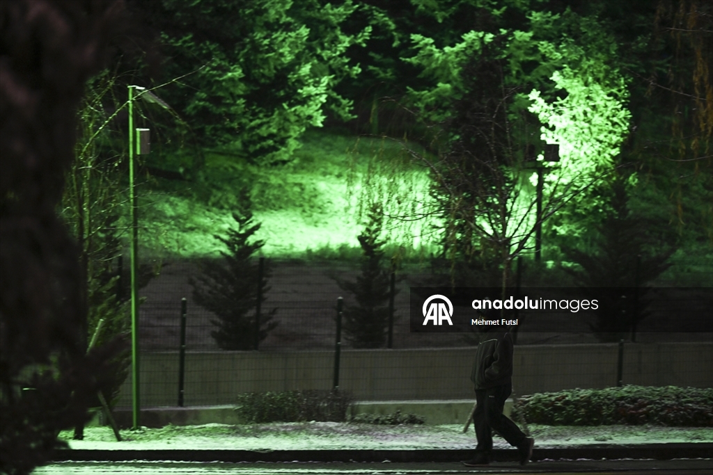 Ankara'nın yüksek kesimlerinde kar yağışı etkili oldu