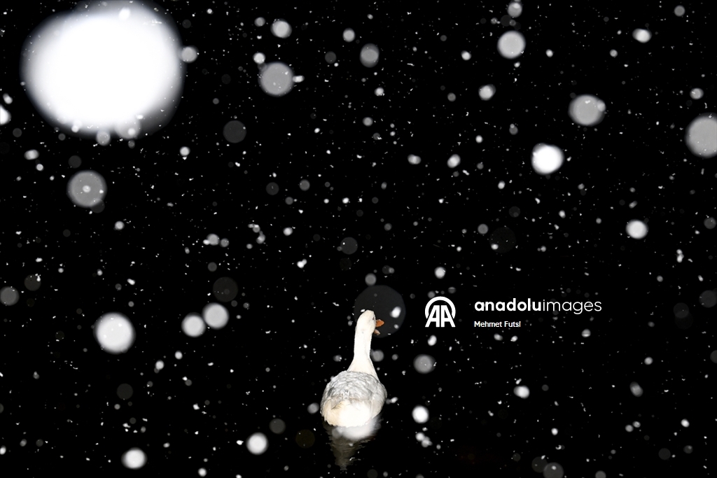 Ankara'nın yüksek kesimlerinde kar yağışı etkili oldu