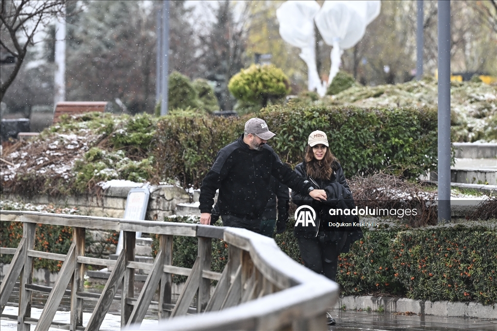 Ankara'da kar yağışı