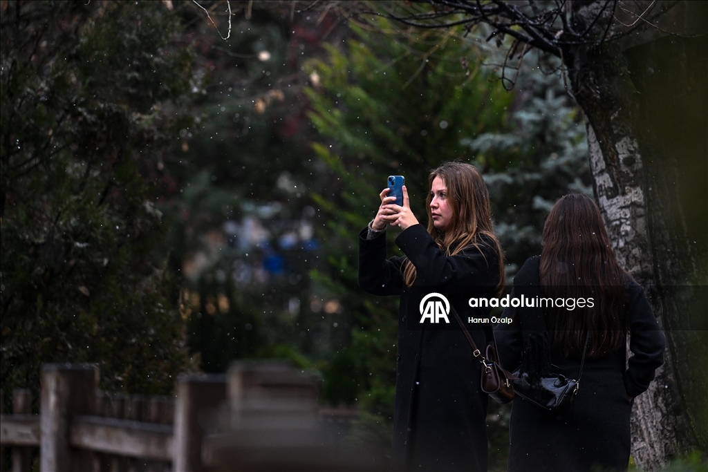 Ankara'da kar yağışı