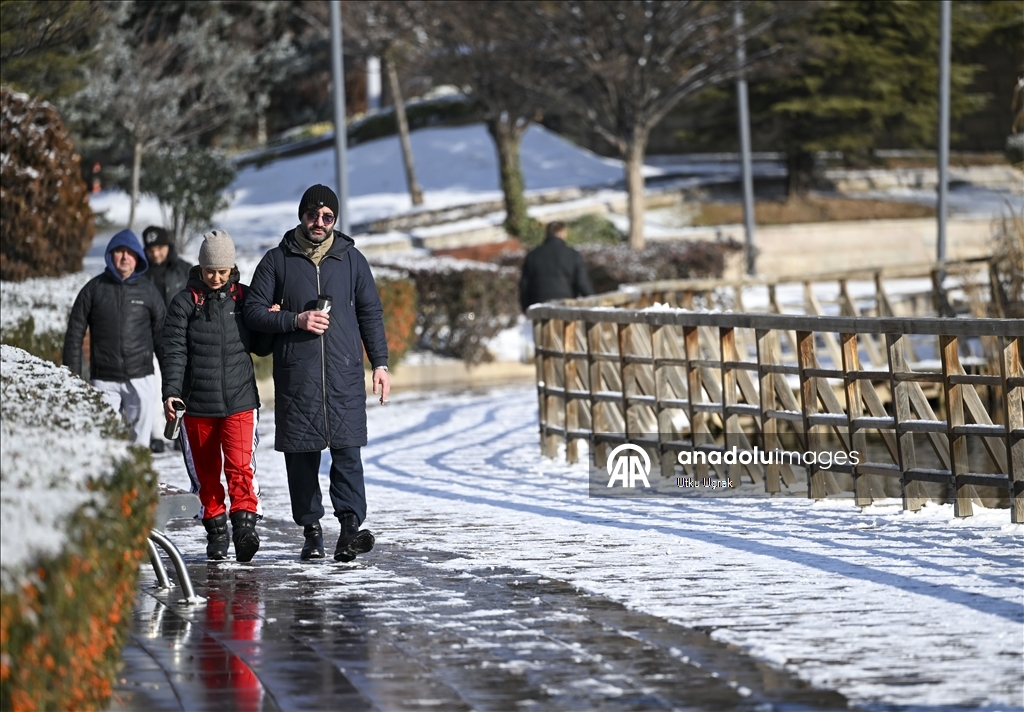 Ankara'da kar yağışı