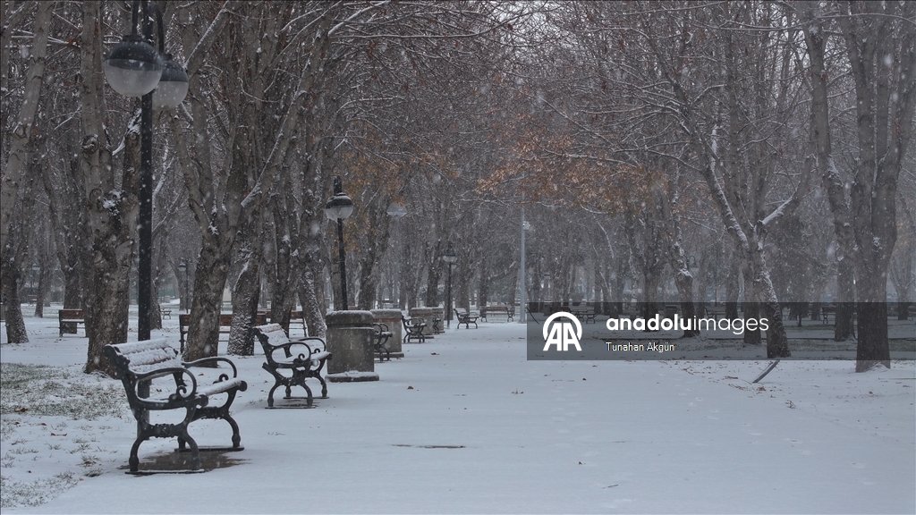 Kayseri'de kar etkili oldu