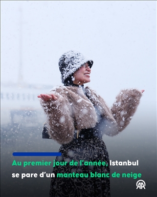 Istanbul sous la neige pour le Nouvel An