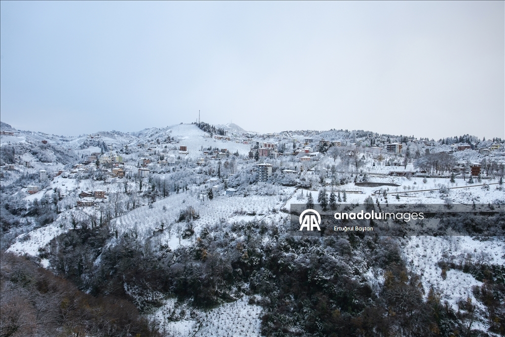 Trabzon'da kar yağışı