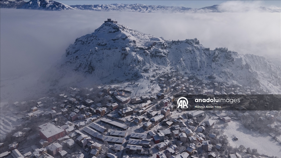 Şebinkarahisar'da kar ve sis