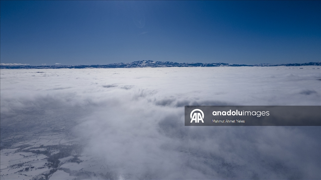 Şebinkarahisar'da kar ve sis