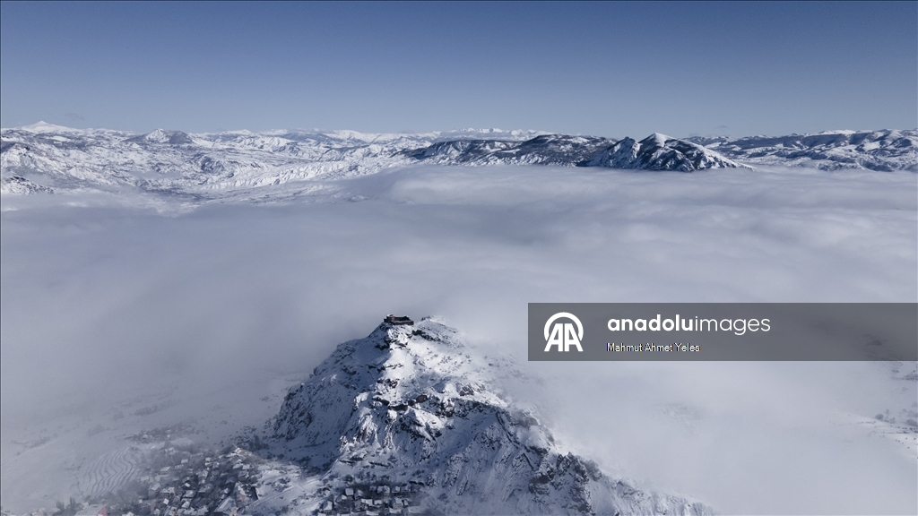 Şebinkarahisar'da kar ve sis