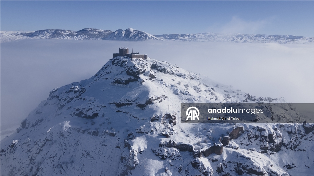 Şebinkarahisar'da kar ve sis