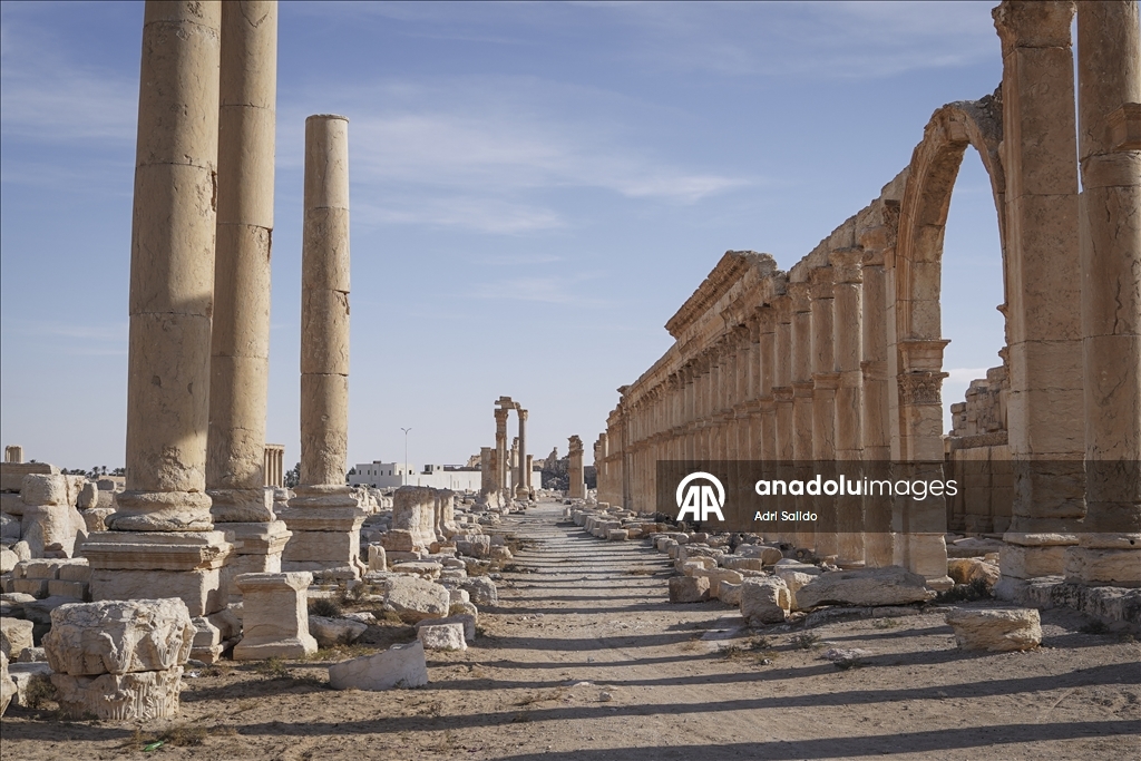 Suriye'nin Humus ilinde UNESCO Dünya Mirası listesindeki Palmira Antik Kenti