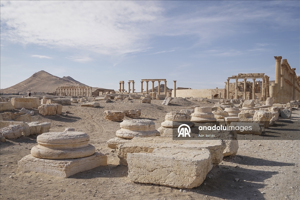 Suriye'nin Humus ilinde UNESCO Dünya Mirası listesindeki Palmira Antik Kenti