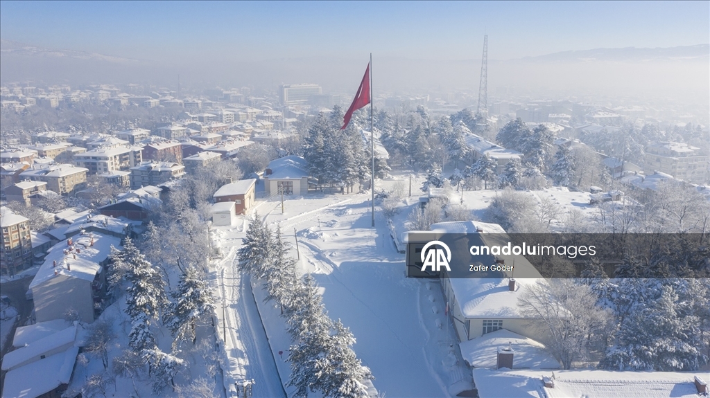 Bolu kent merkezinde 7 günde metrekareye 84,4 milimetre kar yağdı