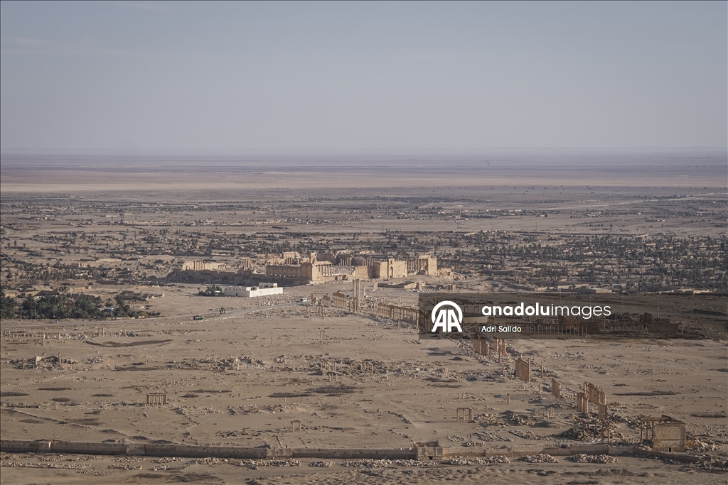 Suriye'nin Humus ilinde UNESCO Dünya Mirası listesindeki Palmira Antik Kenti