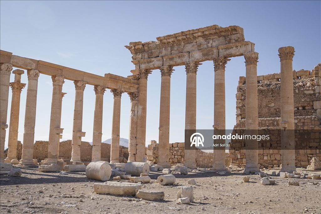 Suriye'nin Humus ilinde UNESCO Dünya Mirası listesindeki Palmira Antik Kenti