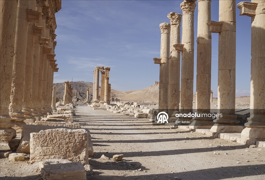 Suriye'nin Humus ilinde UNESCO Dünya Mirası listesindeki Palmira Antik Kenti