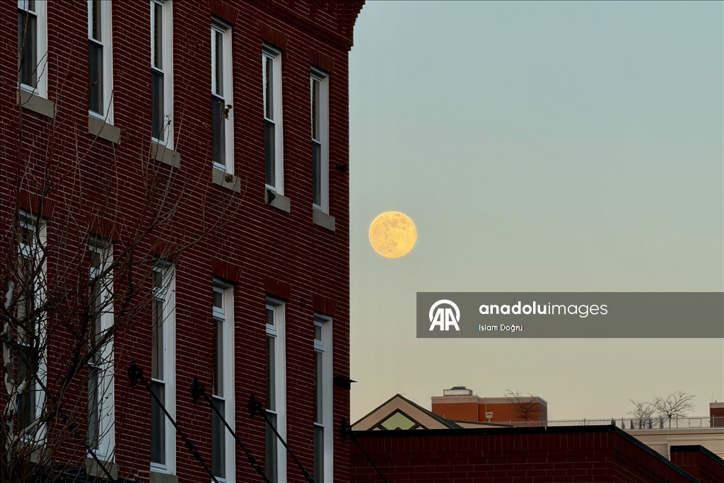 Yılın ilk dolunayı ABD'nin Maryland eyaletinde görüntülendi