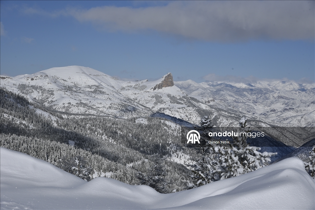 Gümüşhane'nin yüksek kesimlerinde kar etkili oldu