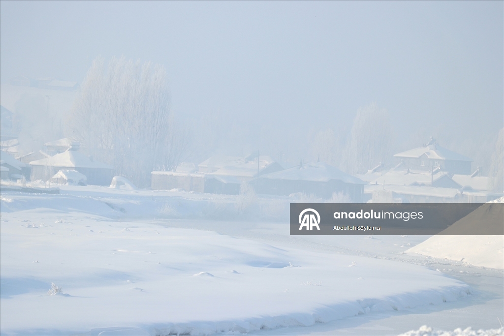 Ağrı'da dondurucu soğuklar etkili oldu