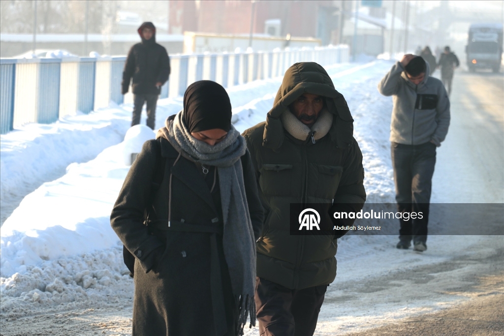 Ağrı'da dondurucu soğuklar etkili oldu