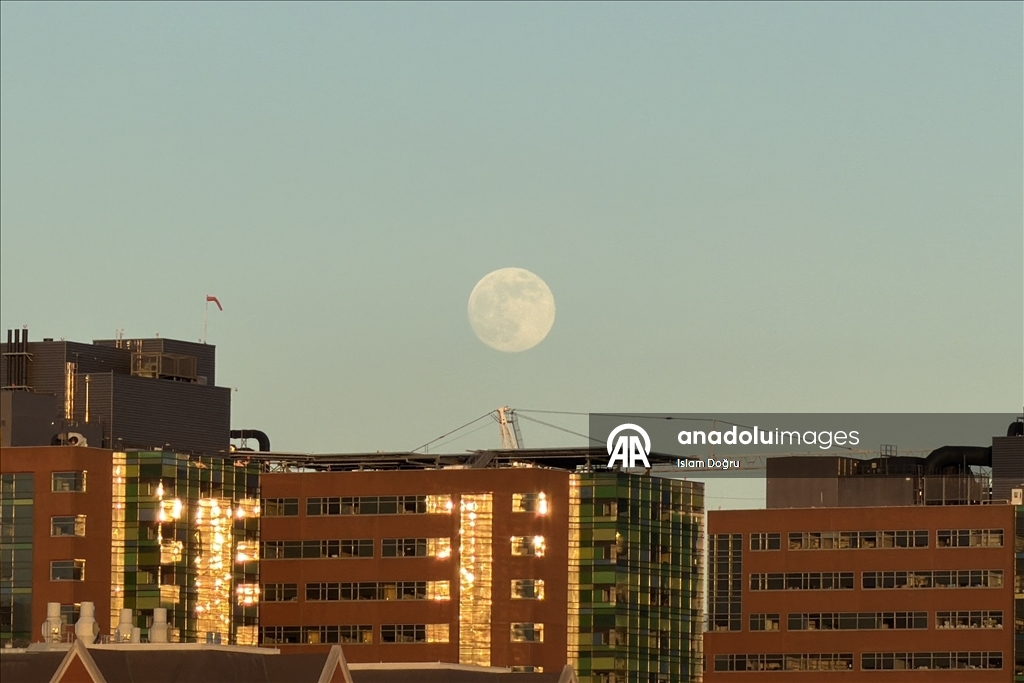 Yılın ilk dolunayı ABD'nin Maryland eyaletinde görüntülendi