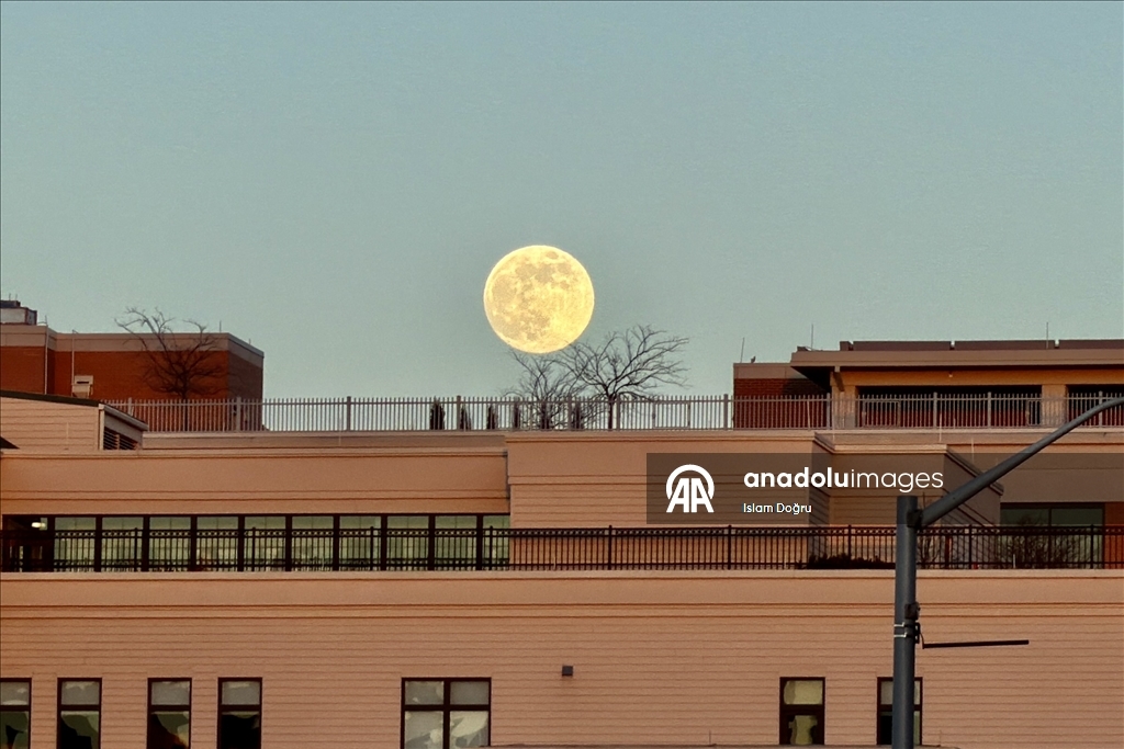 Yılın ilk dolunayı ABD'nin Maryland eyaletinde görüntülendi