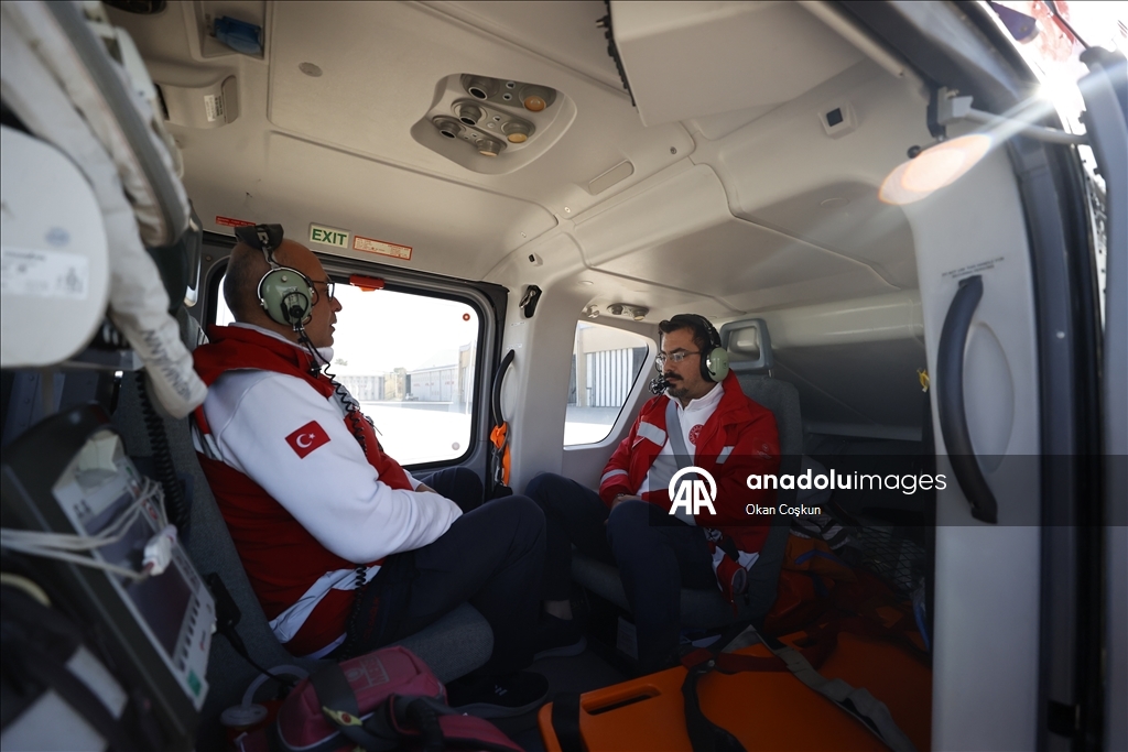 تركيا.. مروحية إسعاف لإنقاذ الأرواح بأعالي الجبال