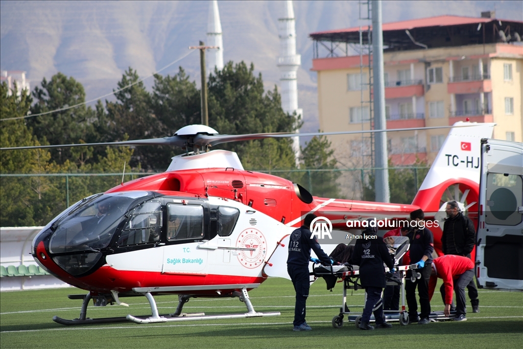 تركيا.. مروحية إسعاف لإنقاذ الأرواح بأعالي الجبال