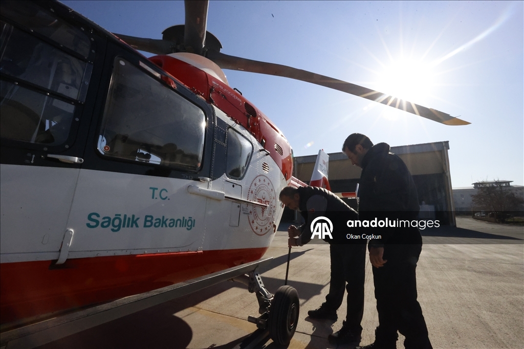 تركيا.. مروحية إسعاف لإنقاذ الأرواح بأعالي الجبال