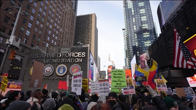 Caracas’a yönelik hava saldırıları ve Venezuela Devlet Başkanı Maduro’nun yakalanması ABD'de protesto edildi