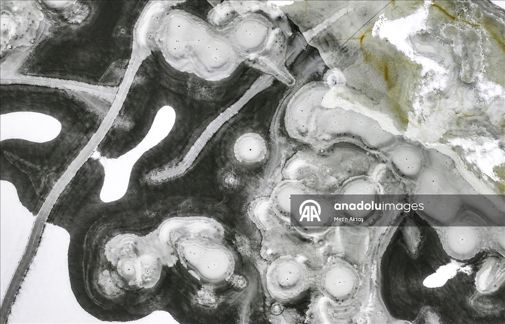 Aladağ Göleti dondu