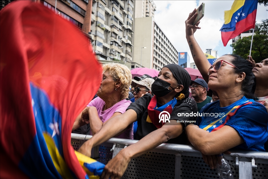 Demonstration held in Caracas amid political developments in Venezuela 